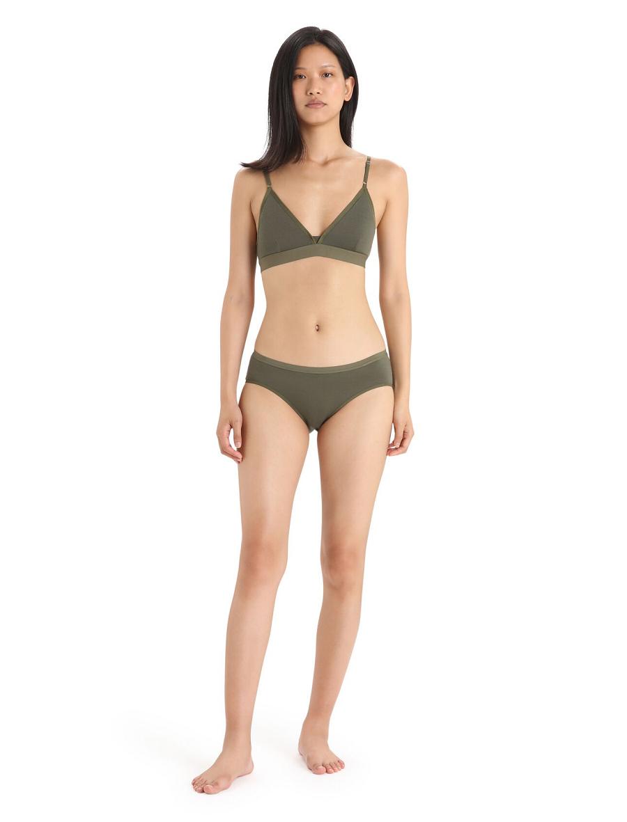 Sous Vêtement Icebreaker Merino Siren Hipkini Briefs Femme Vert Olive | FR 1726YXFU